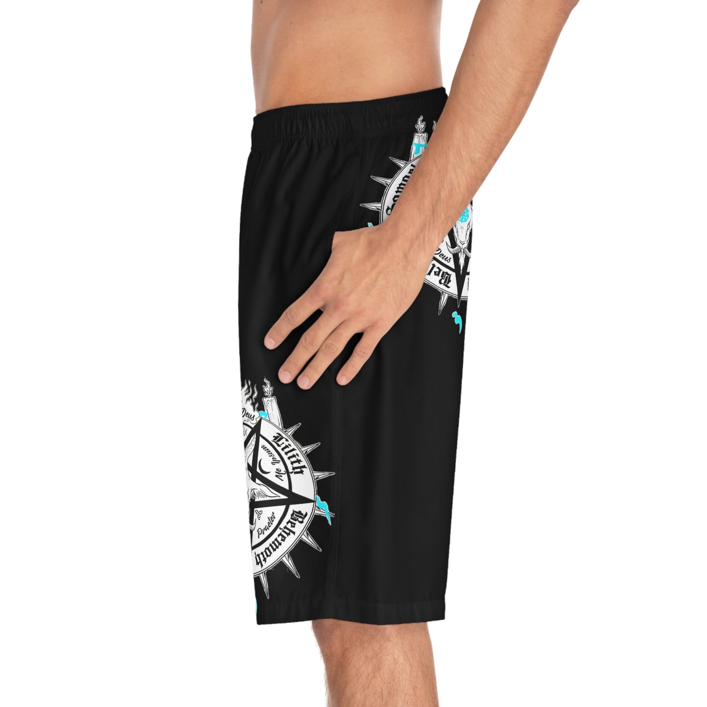 “Cynner Swimmer” Men's Board Shorts (AOP)