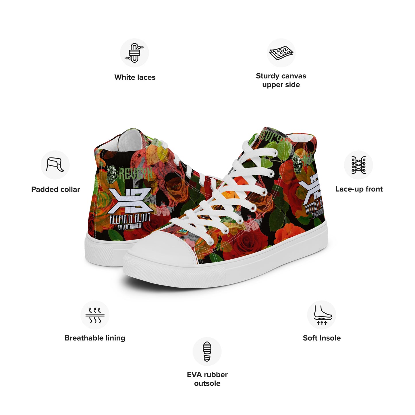 “Bluntastic” Women’s high top canvas shoes